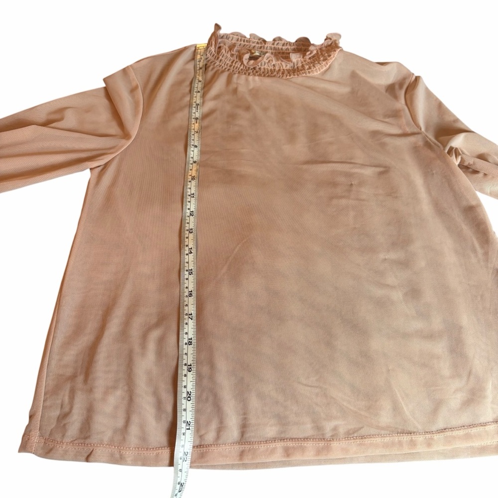 DOLLS KILL “NOT HOLDING BACK” SHEER PINK LONG SLEEVE TOP – SIZE M - Picture 8 of 12